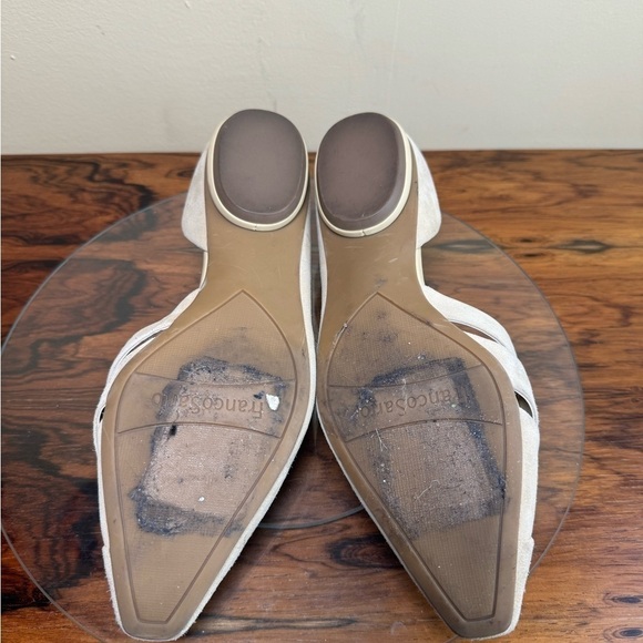 Franco Sarto Braela Almond Toe d'Orsay Flat in sand suede - Picture 16 of 16